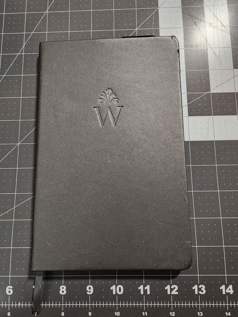 Spector & Co Journal Notebook Black Debossed Letter W With Pen